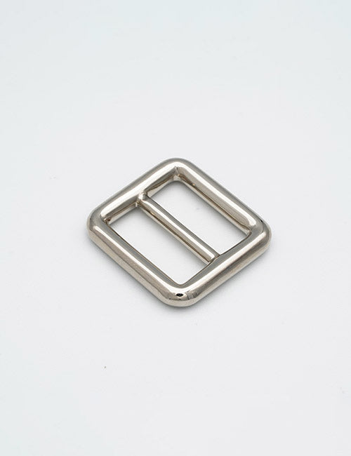 A square, silver metal Rings & Slides buckle by YIPAI with rounded edges and a central bar, displayed on a plain white background.