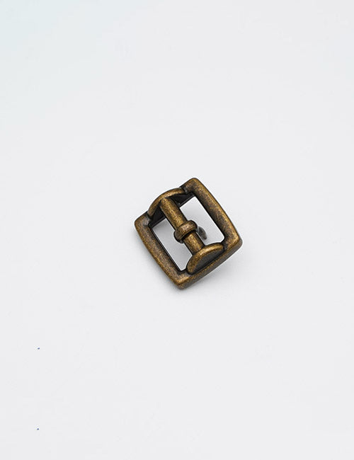 The image features a YIPAI Buckles brass belt buckle, small and square-shaped with a single prong, displayed on a plain white background.