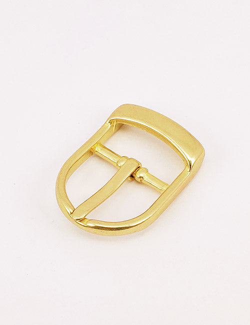 A YIPAI Buckles brand gold-colored metal belt buckle with a rounded rectangular shape is shown lying flat on a plain white background.