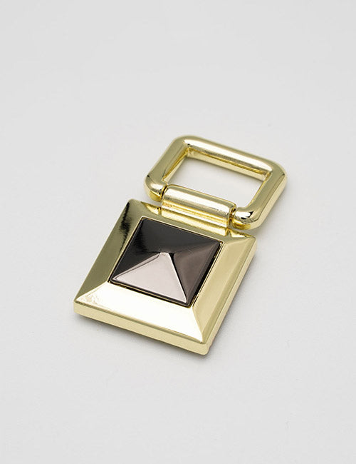The YIPAI Handles feature a gold metal, square buckle with a raised, pyramid-style dark metallic center, displayed on a plain light gray background.