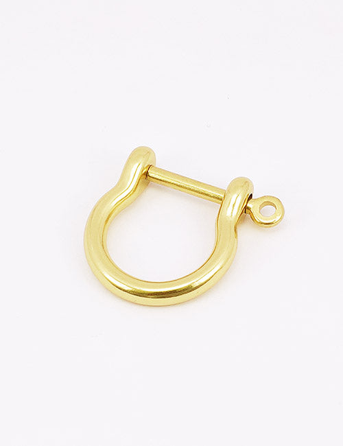 The YIPAI Handles are small, gold-colored metal shackles with a rounded U-shape, a straight locking bar across the open ends, and a side loop for easy attachment.