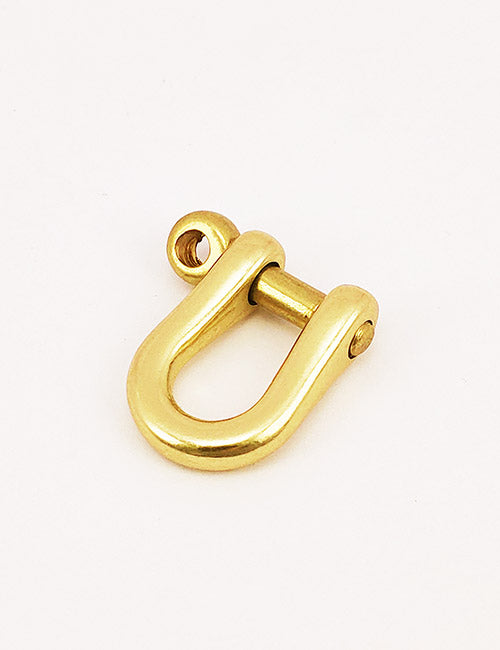 A YIPAI Handles gold metal D-shackle with a screw pin is displayed on a plain white background.