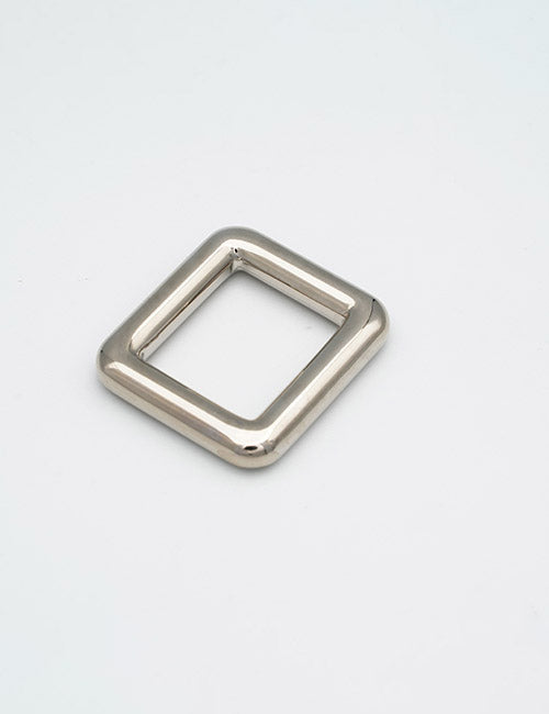 A metallic, square ring with rounded edges from YIPAIs Rings & Slides collection is displayed on a plain light gray background.