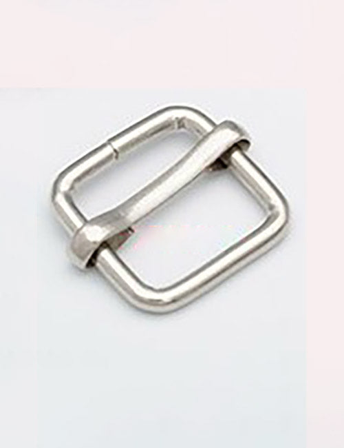 The YIPAI Rings & Slides is a square-shaped silver metal belt buckle with a central bar and rounded edges, displayed on a plain light background.