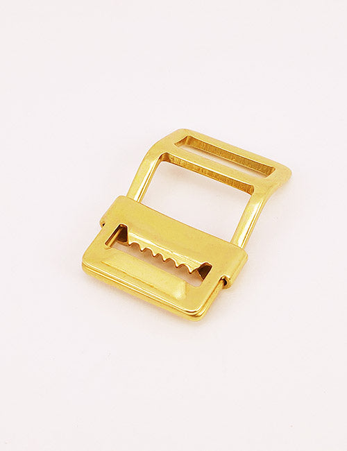 The YIPAI Rings & Slides features a gold metal rectangular buckle with a jagged edge bar, ideal for securing straps or belts, displayed on a plain white background.