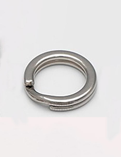 A close-up photo of the YIPAI Rings & Slides, a silver metal split ring used for keys or jewelry, displayed against a plain white background.