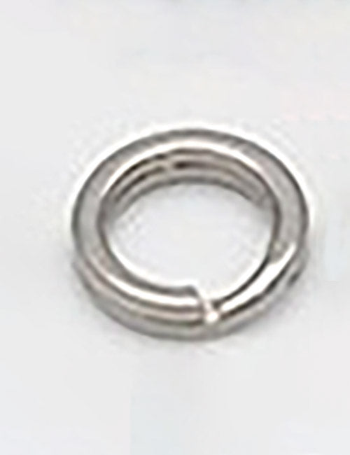 A close-up of a single YIPAI Rings & Slides metallic split lock washer on a plain white background.