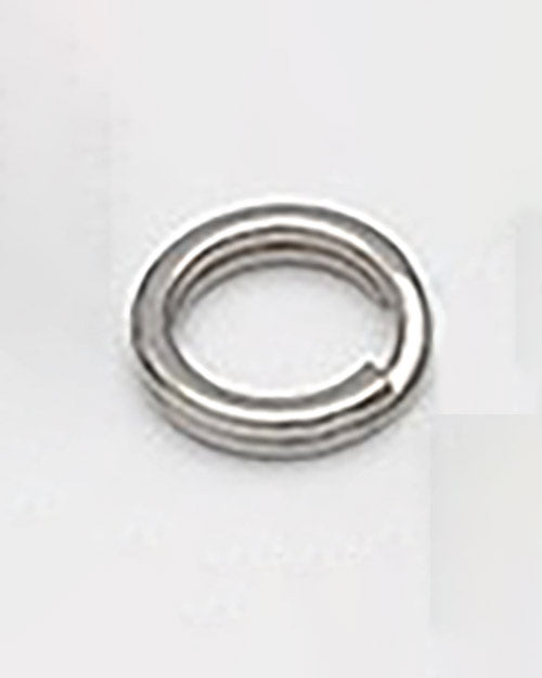 A close-up image features a single YIPAI Rings & Slides metallic split lock washer, circular with a slight twist and small cut, shown on a plain light background.