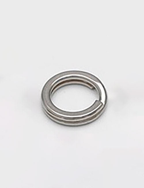 A single YIPAI Rings & Slides silver metal split lock washer is displayed on a plain, light gray background.