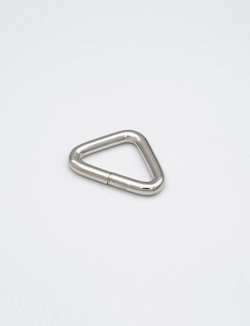 A silver, triangular metal ring with rounded edges from YIPAIs Rings & Slides collection is displayed on a plain white background.