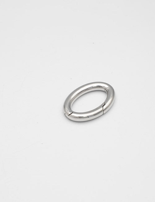 The YIPAI Rings & Slides, a small silver oval-shaped metal clasp, is displayed on a plain white background.