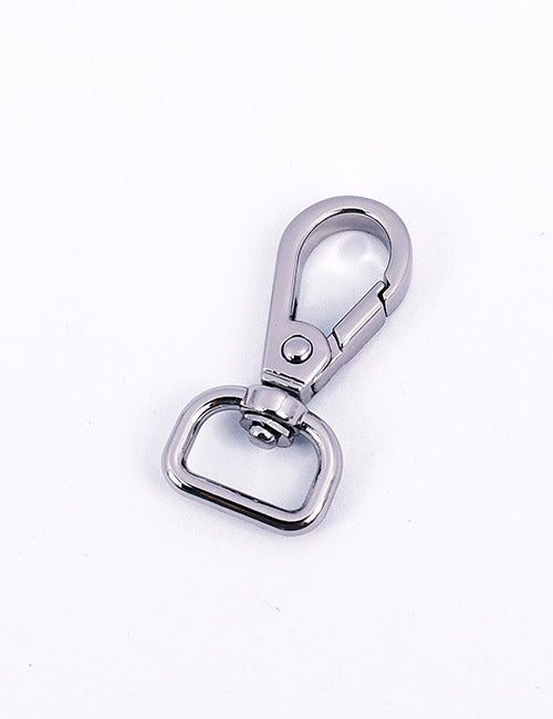 A YIPAI Snap Hook, silver metal with a spring-loaded swivel clasp and rectangular base, displayed against a plain white background.