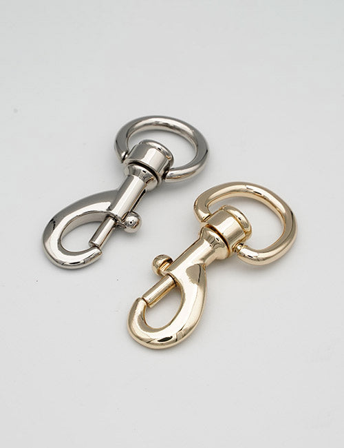 Two YIPAI Snap Hooks, one silver and one gold, are displayed side by side on a light gray background.