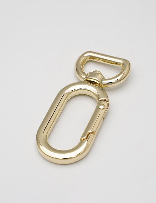 The YIPAI Snap Hooks feature a shiny gold metal finish, an oval shape, and a triangular swivel attachment, displayed on a plain light background.